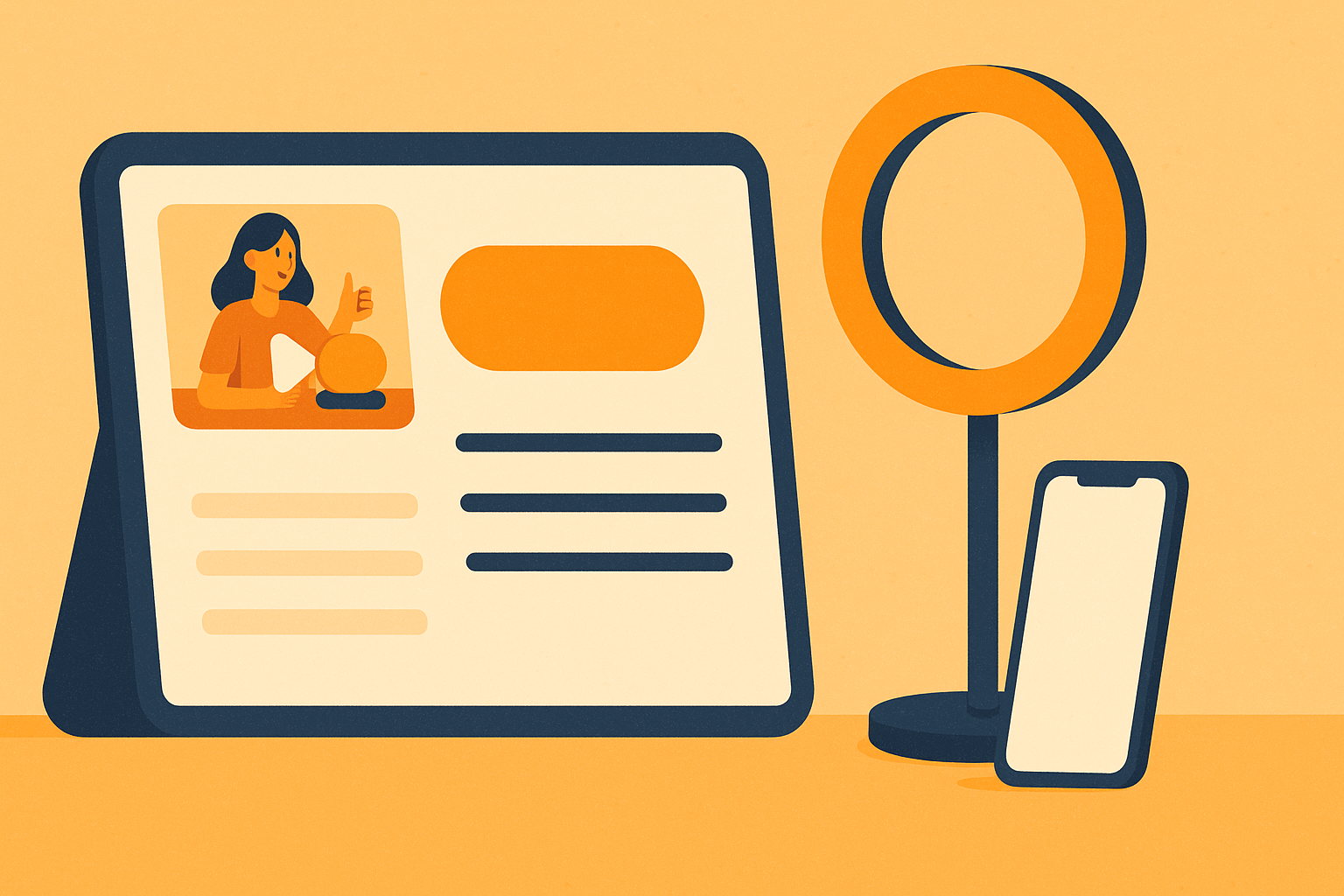 Illustration of a product review video on a product page
