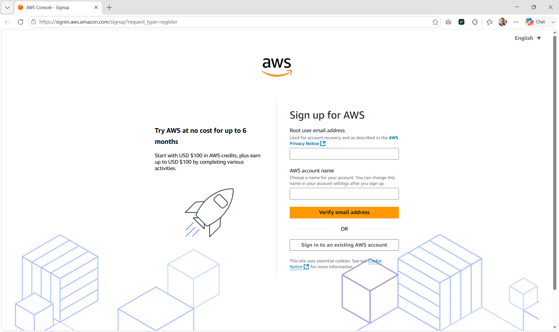 Creating a free AWS account