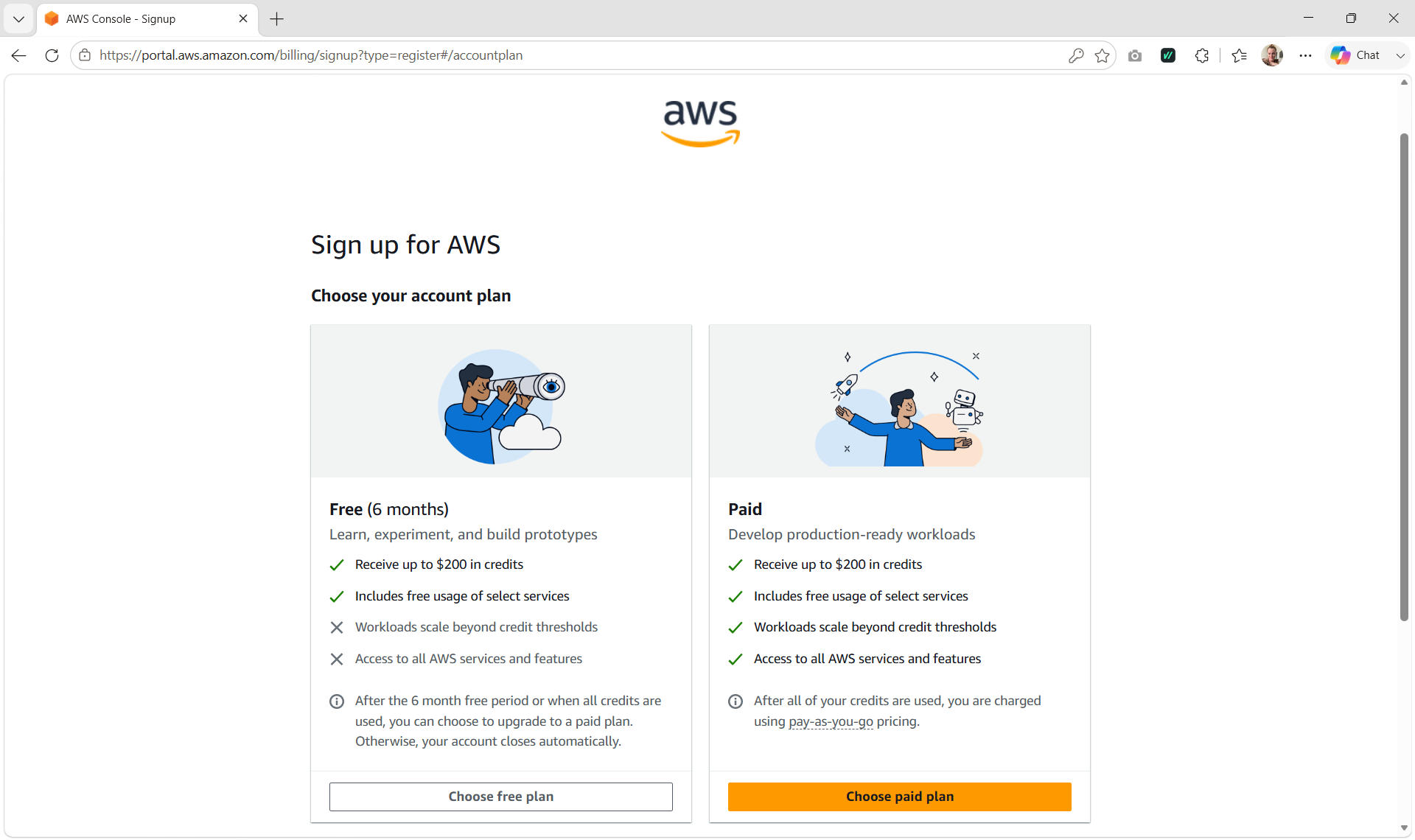 Your free AWS credits and Free Tier balance
