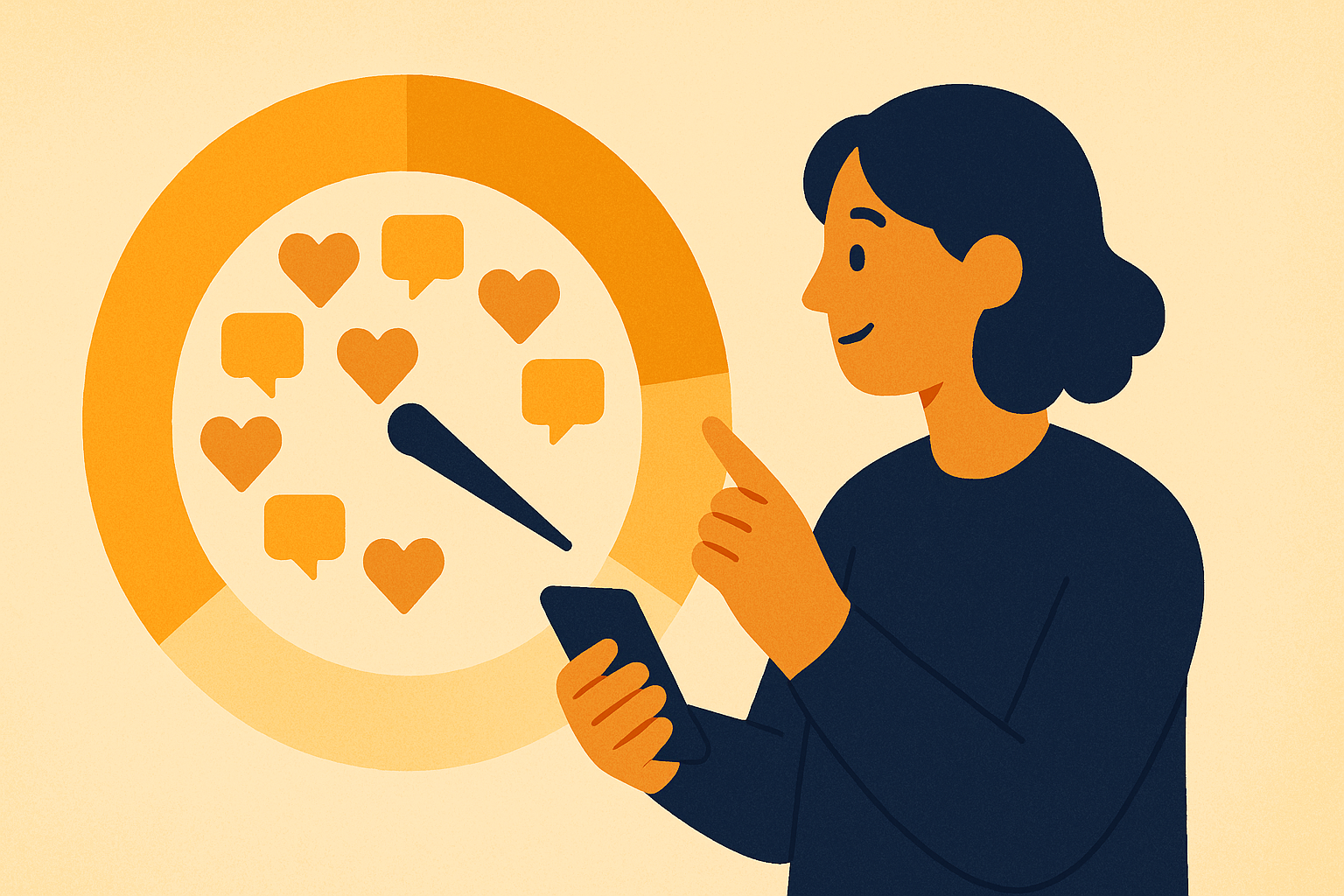Illustration of an engagement meter