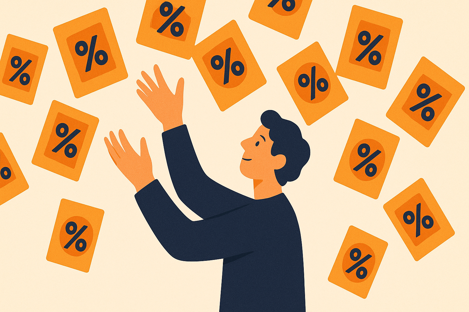 Illustration of boosted campaign cards during a sale event