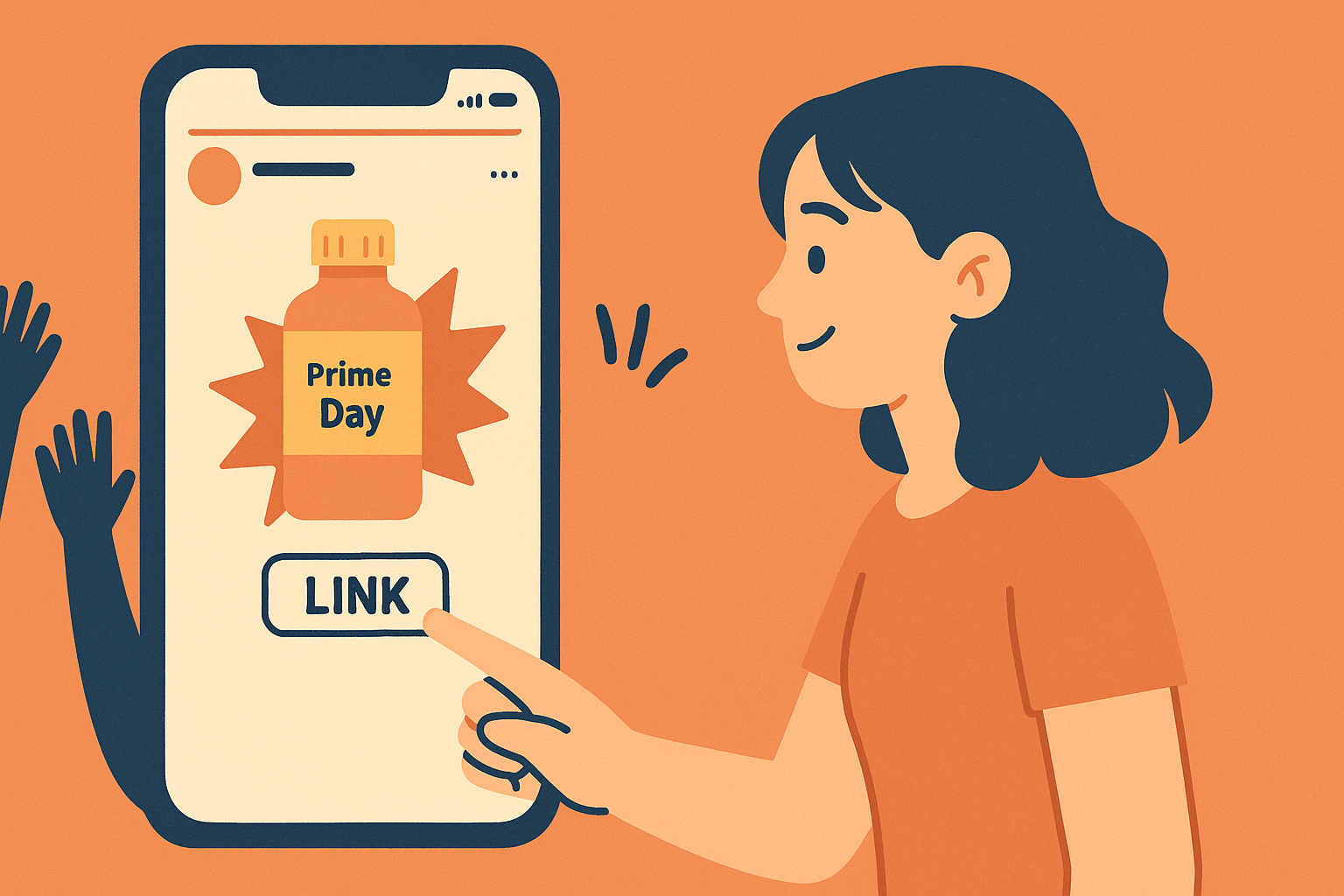Illustration of Prime Day deals shared on Instagram stories