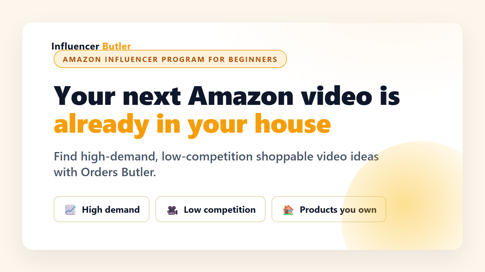 Illustration of a creator finding a winning shoppable video idea among products they already own at home