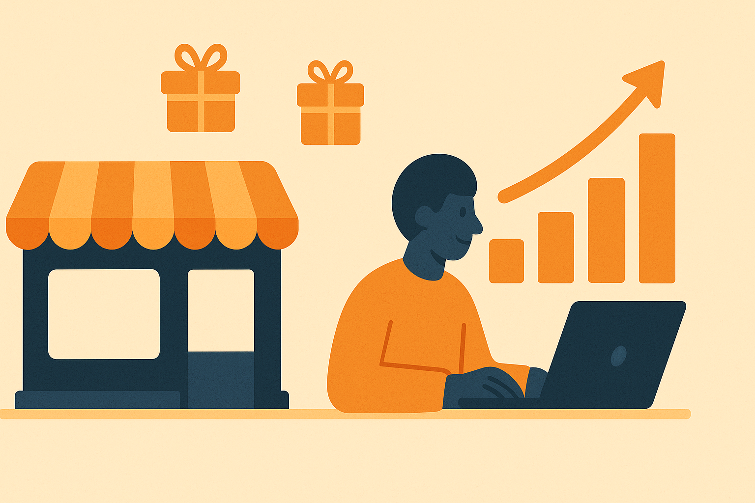 Illustration of a holiday shopping surge plan