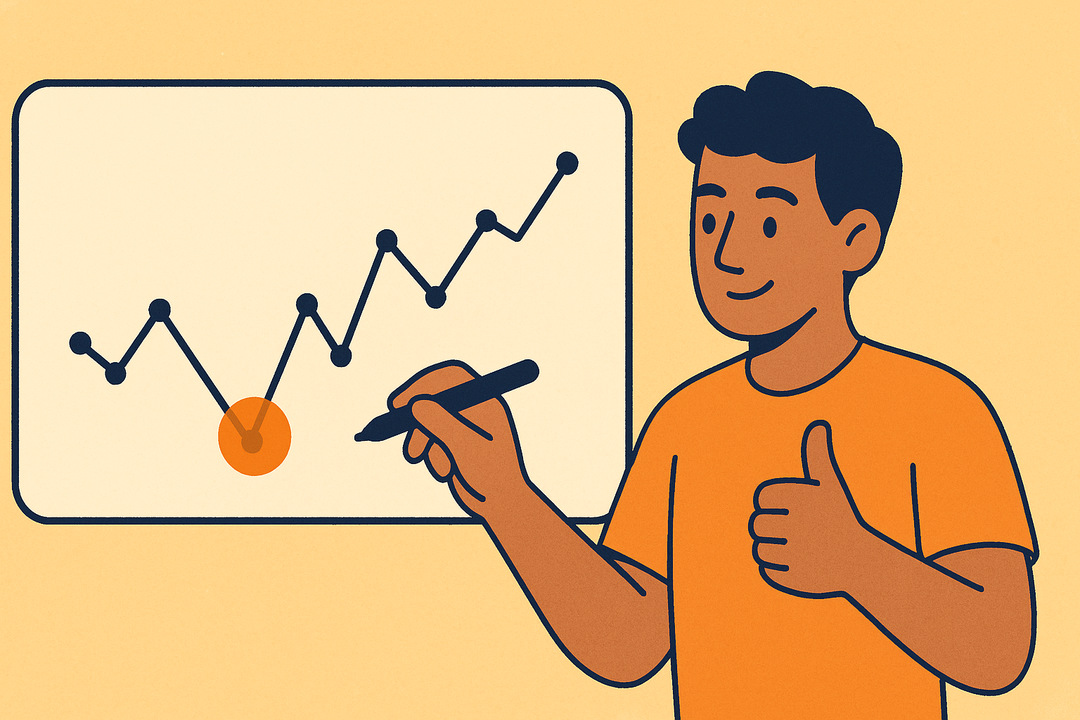 Illustration of a price history chart with a true low