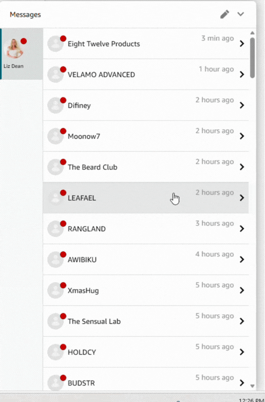 Amazon Creator Connections inbox filling with unread replies from brands