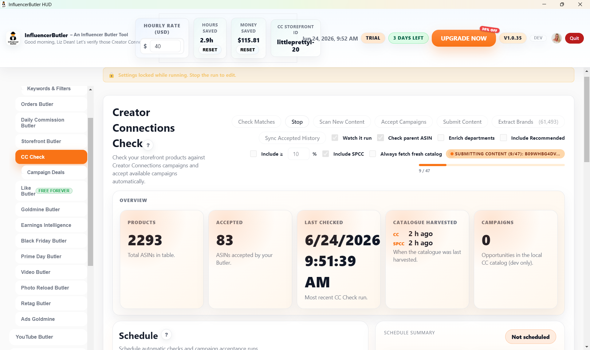 CC Check: paste an Amazon page link to scan it for product codes